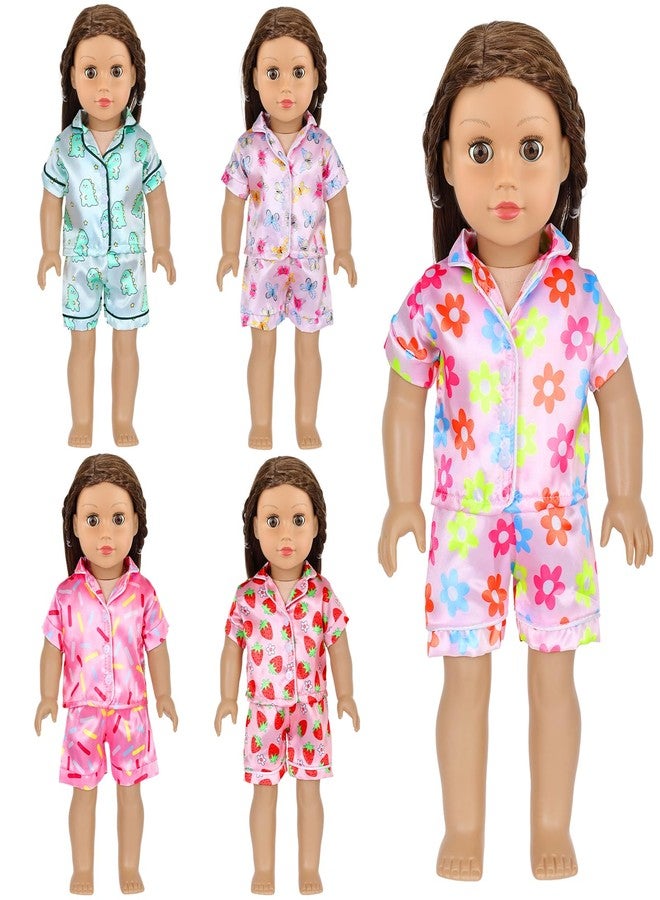 ZITA ELEMENT 5 Set American 18" Doll Clothes Soft Silk Baby Girl Dolls Clothes for 18 Inch Dolls Accessories Christmas Birthday Gift for Kids - Image 2